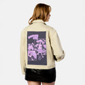 shroomcloudgirl patch on female atelier canvas jacket in tan