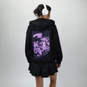 shroomcloudgirl patch on female essential zip hoodie in after hours