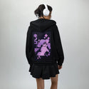 shroomstargirl patch on female essential zip hoodie in after hours