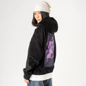 shroomstargirl patch on female retro cord hoodie in onyx