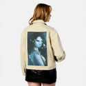 sirenscry patch on female atelier canvas jacket in tan