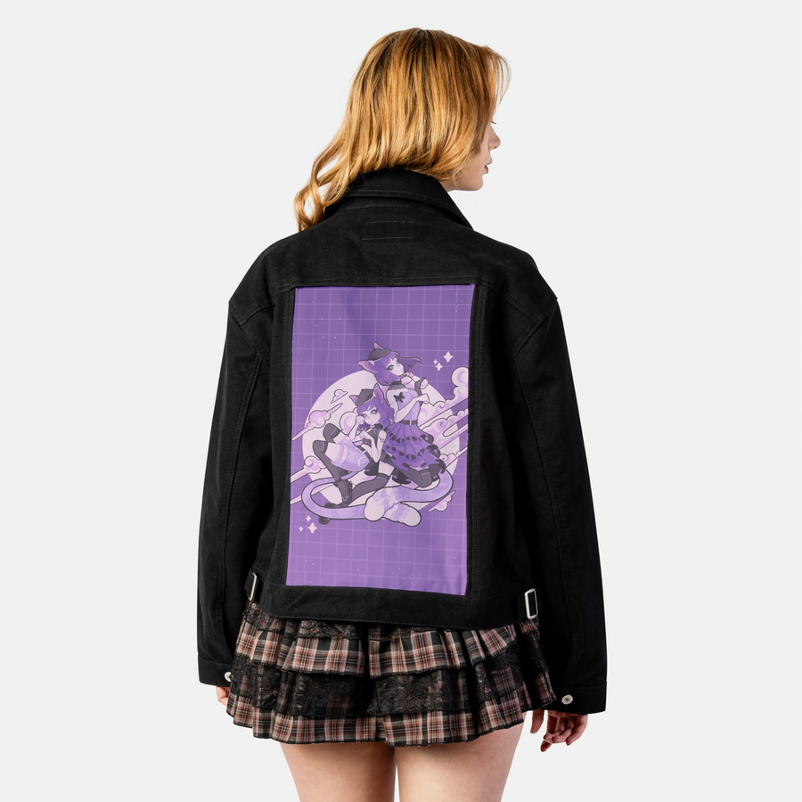 sisters patch on female atelier canvas jacket in nightfall