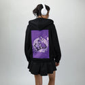 sisters patch on female essential zip hoodie in after hours