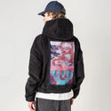 sixofcups patch on male retro cord hoodie in onyx
