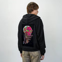 skeletalscoop patch on male essential zip hoodie in after hours