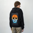 skullsunset patch on male essential zip hoodie in after hours