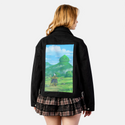 slimevalley patch on female atelier canvas jacket in nightfall