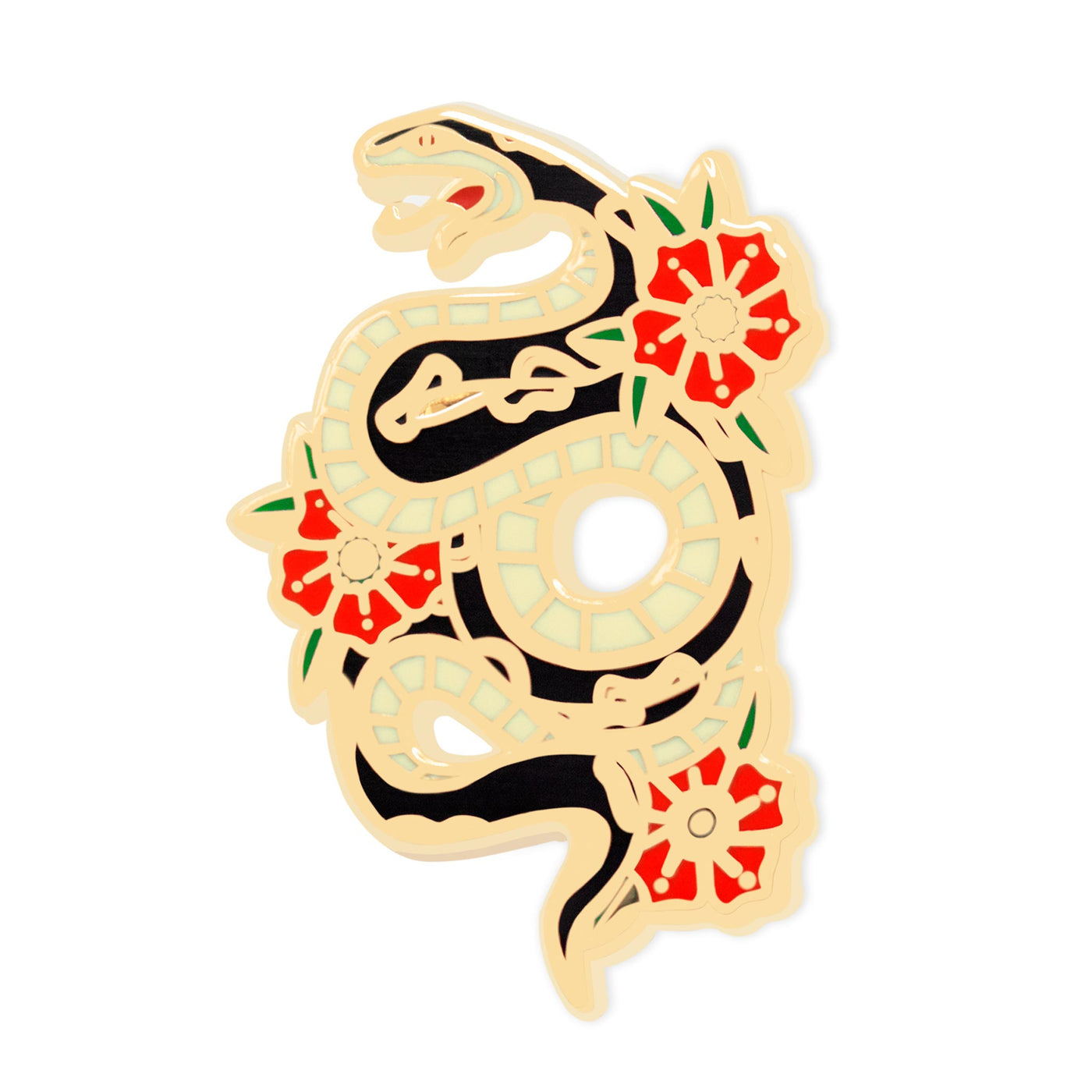 Snake & Florals Pin