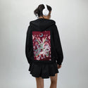 snakesandshears patch on female essential zip hoodie in after hours