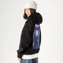soulofthearcade patch on female retro cord hoodie in onyx