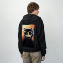 souloftheluckyramencat patch on male essential zip hoodie in after hours