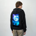 soulofthemooncat patch on male essential zip hoodie in after hours