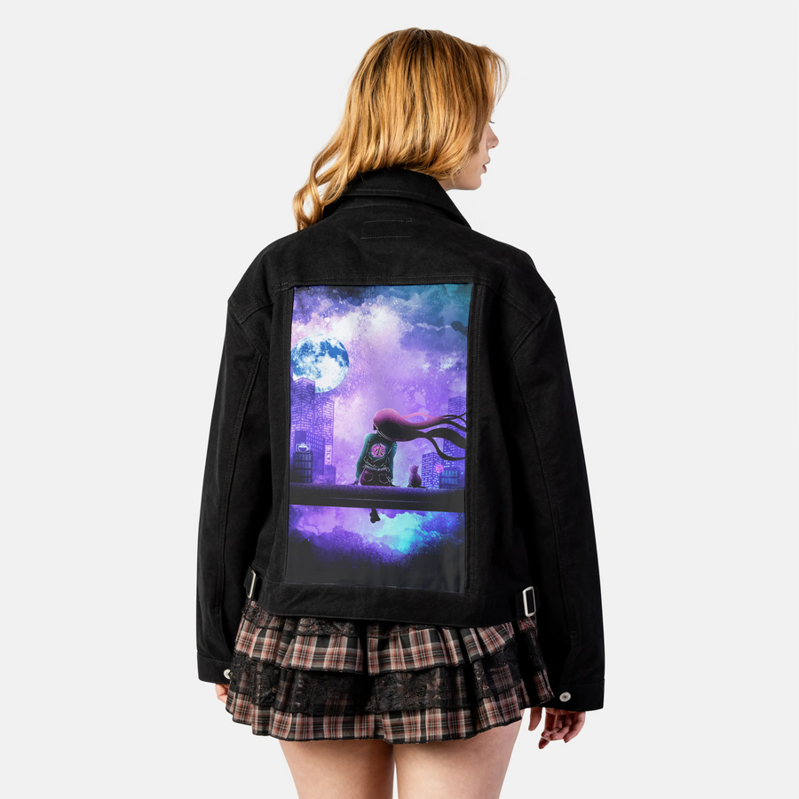 souloftheneogirl patch on female atelier canvas jacket in nightfall
