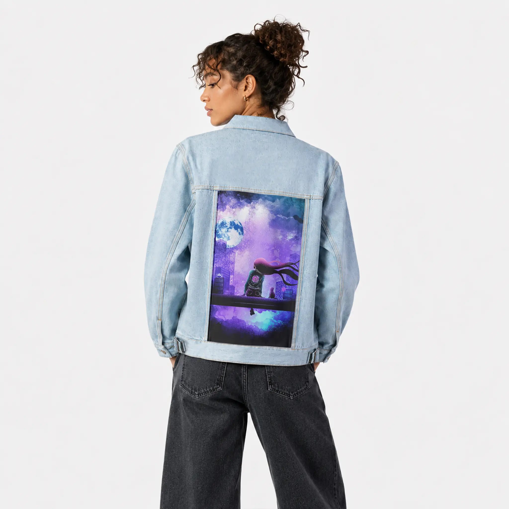 souloftheneogirl patch on female og denim jacket in oceanside