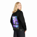 souloftheneogirl patch on female og denim jacket in raven