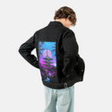 souloftheretroyasakapagoda patch on male og denim jacket in raven