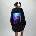 soulofthespacegamer patch on female essential zip hoodie in after hours