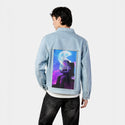 soulofthespacegamer patch on male og denim jacket in oceanside