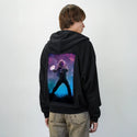 soulofthespacequarterback patch on male essential zip hoodie in after hours