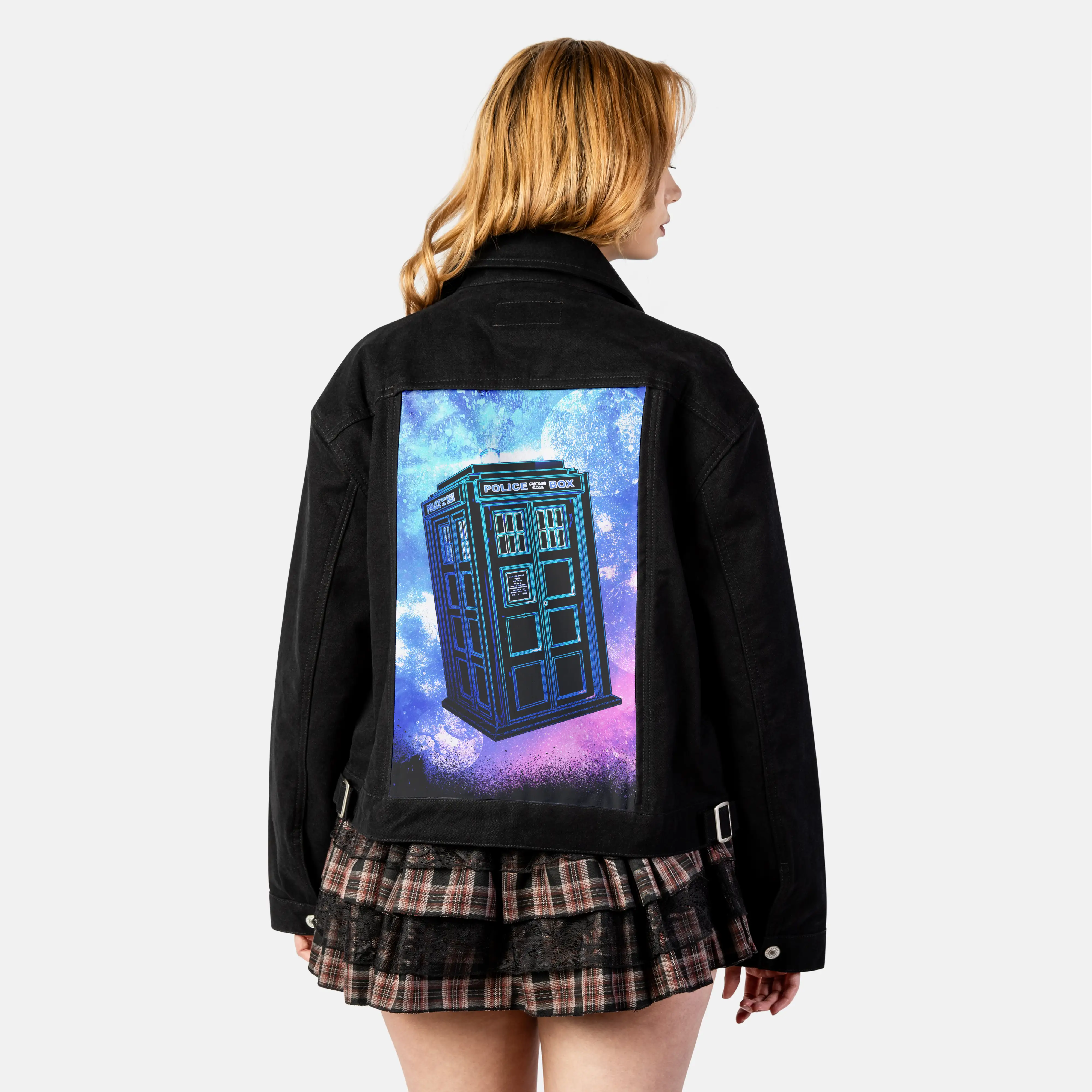 soulofthetimemachine patch on female atelier canvas jacket in nightfall