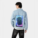 soulofthetimemachine patch on male og denim jacket in oceanside