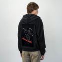 soulskate patch on male essential zip hoodie in after hours