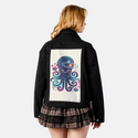 spaceoctopus patch on female atelier canvas jacket in nightfall