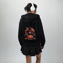 spellboundkitties patch on female essential zip hoodie in after hours
