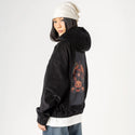 spellboundkitties patch on female retro cord hoodie in onyx