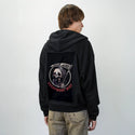 spoileralert patch on male essential zip hoodie in after hours