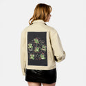 spookyfrogs patch on female atelier canvas jacket in tan