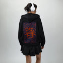 spring patch on female essential zip hoodie in after hours