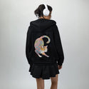 springkitty patch on female essential zip hoodie in after hours