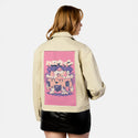spurrkyhouse patch on female atelier canvas jacket in tan