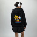 starshine patch on female essential zip hoodie in after hours