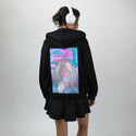 staytonight patch on female essential zip hoodie in after hours