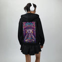 succubus patch on female essential zip hoodie in after hours