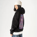 succubus patch on female retro cord hoodie in onyx