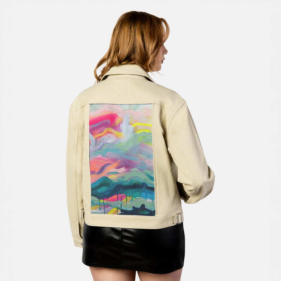 sugarcoated patch on female atelier canvas jacket in tan