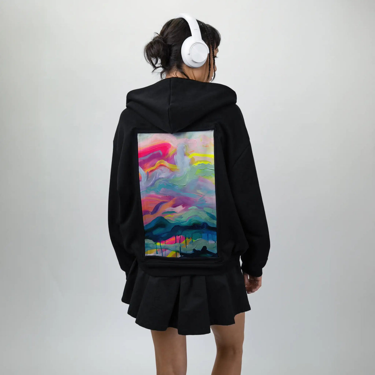 sugarcoated patch on female essential zip hoodie in after hours