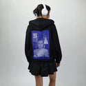 summerview patch on female essential zip hoodie in after hours