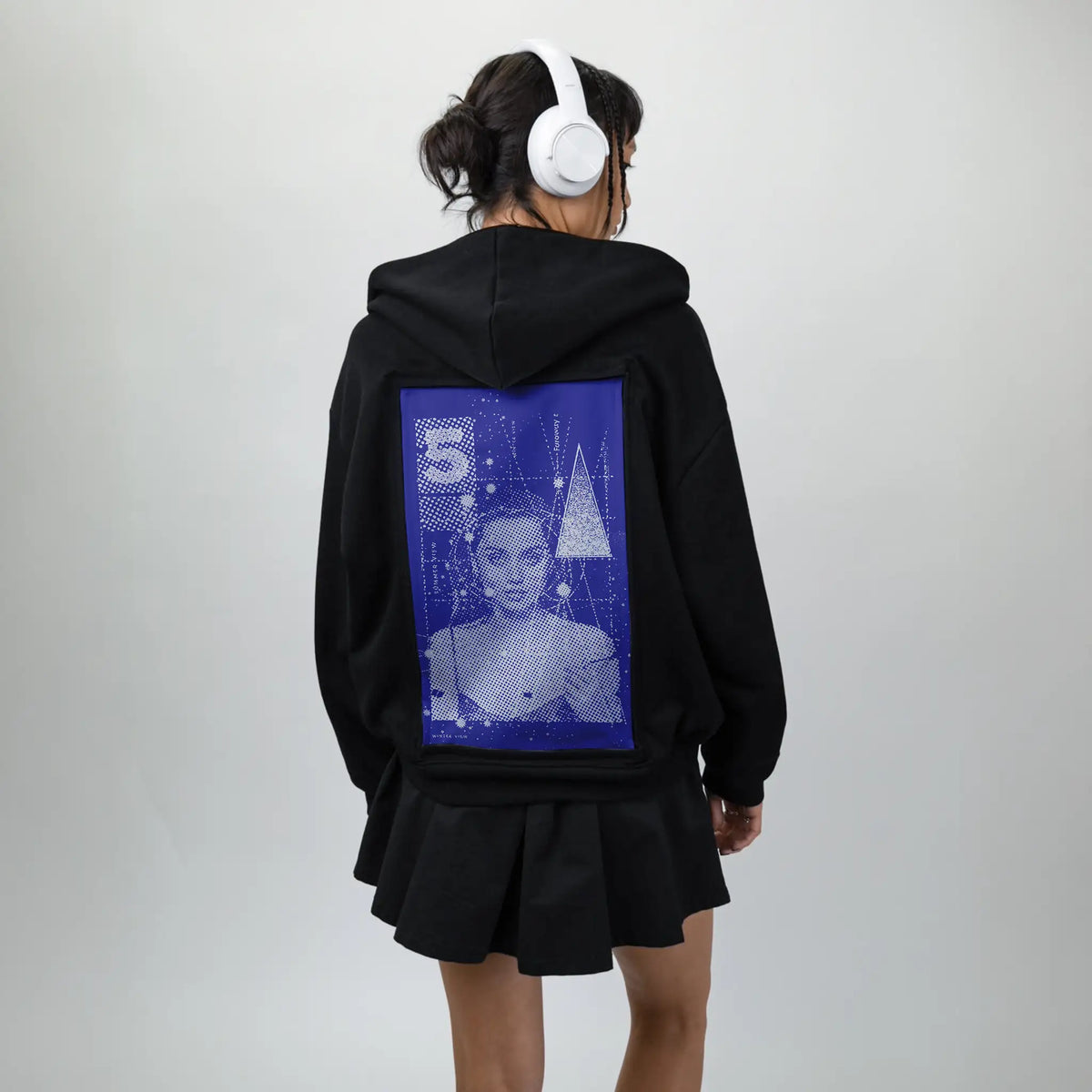 summerview patch on female essential zip hoodie in after hours