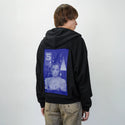 summerview patch on male essential zip hoodie in after hours