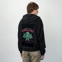 summoningcthulhu patch on male essential zip hoodie in after hours