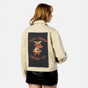 summonsomeoneelse patch on female atelier canvas jacket in tan