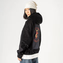 summonsomeoneelse patch on female retro cord hoodie in onyx