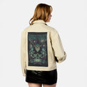 summonstrength patch on female atelier canvas jacket in tan