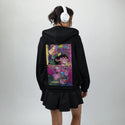 sunakku patch on female essential zip hoodie in after hours