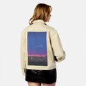 sunsetsky patch on female atelier canvas jacket in tan