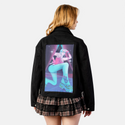 supernova patch on female atelier canvas jacket in nightfall
